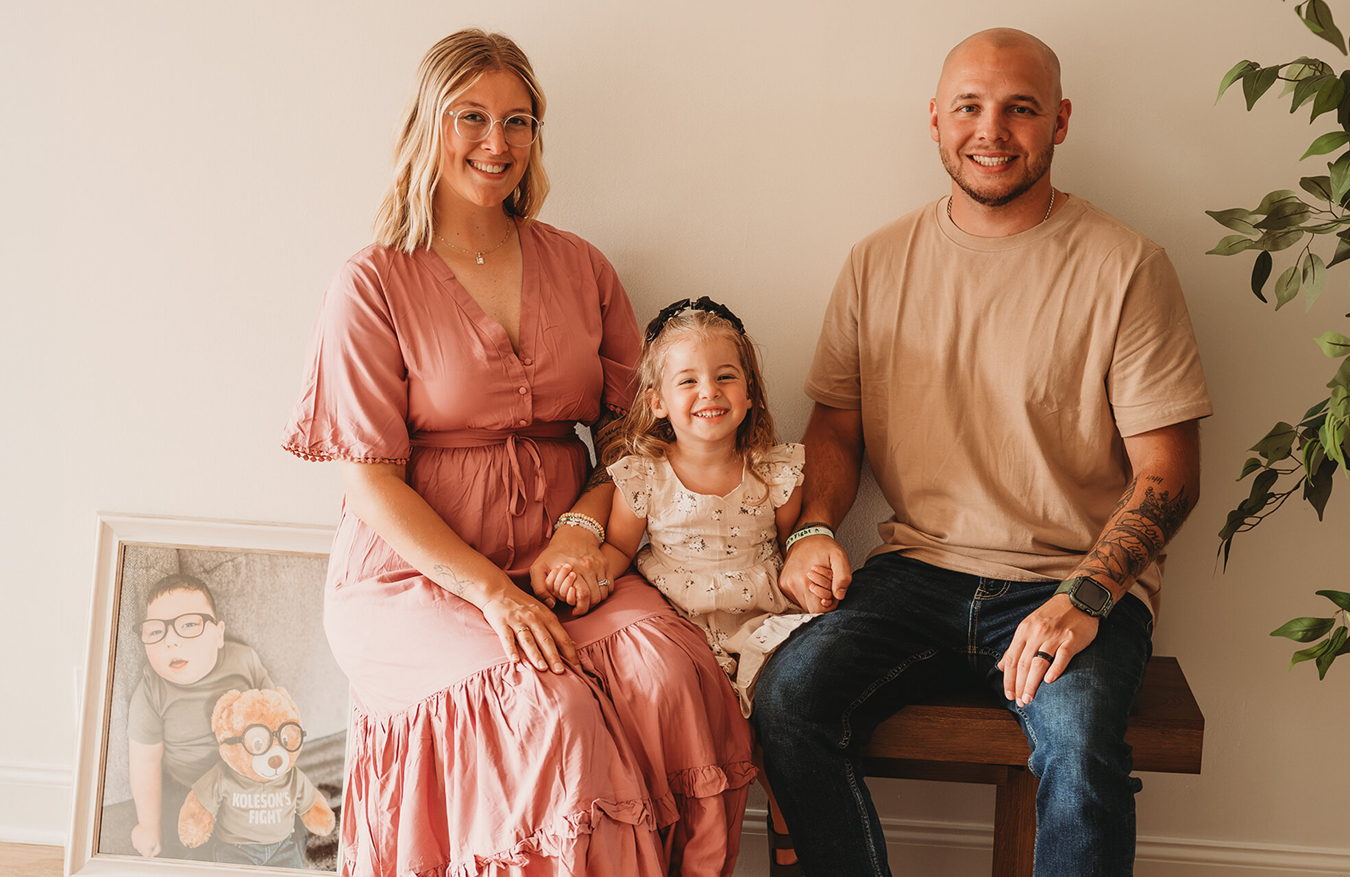 The Meakin family at home